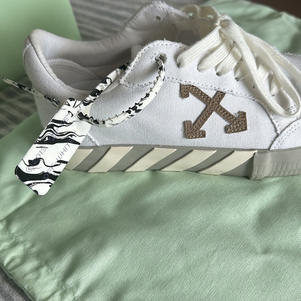 Off- White Vulcanized Eco Canvas Sneakers - Picture 14 of 16